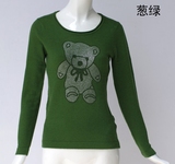 2011冬款贝蕾地 女童中领 <em>圆领毛衣</em> 全棉线衣 