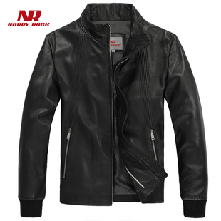  男装秋皮衣男士真皮海宁皮衣修身皮夹克男短款韩版潮男式jacket