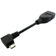 数据线 90度弯头Micro USB OTG线　MICRO公转USB母转换线 充电线