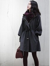 飞搜宝贝强力推荐2011新品 秋/<span class=H>冬装</span><span class=H>清仓</span> 女装毛呢大衣-泡泡袖毛呢外套 质量保证