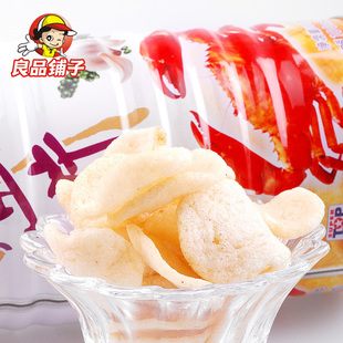  良品铺子  泰国进口蟹片 油炸型膨化食品 蒜香味 微辣 100g/罐