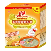 婴儿辅食/方广面条 宝宝营养配方玉米蛋黄颗粒面 280g 满百包邮