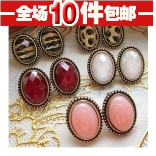 0419 韩版 复古饰品小耳钉 多色选 饰品批发 2011新款 耳环