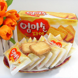  韩国进口 乐天妈妈手派饼干 妈妈的味道 低卡饱腹饼干 127g