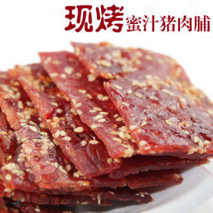金冠推荐 现烤蜜汁猪肉脯 蜂蜜加瘦肉的完美搭配250G年货零食