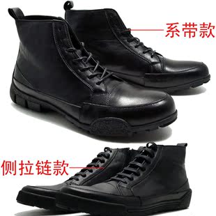  新年特价促销男式英伦休闲牛仔靴PL黑保暖棉靴子男棉靴短靴冬靴潮