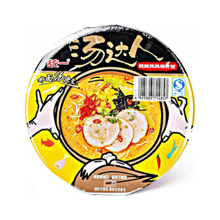  【天猫超市】统一 汤达人酸酸辣辣豚骨方便面 135g/盒
