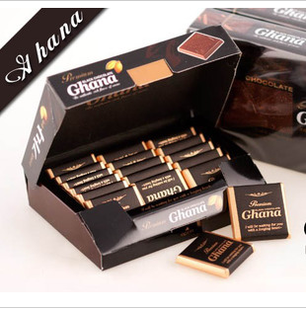  新货 韩国乐天加纳纯黑巧克力 加纳牛奶巧克力 乐天巧加纳克力90g