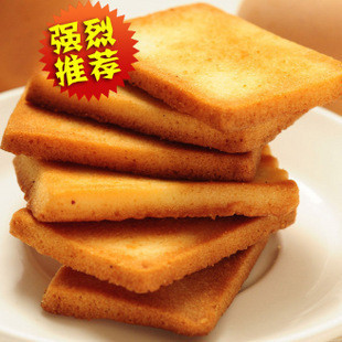  白鹤铁板鸡蛋煎饼零食 比面包干好吃N倍 独立小包装250G