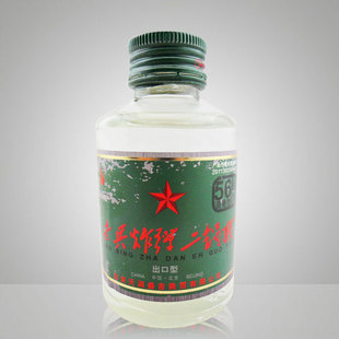  北京二锅头酒版 清香型白酒 周福记老兵炸弹二锅头100ML