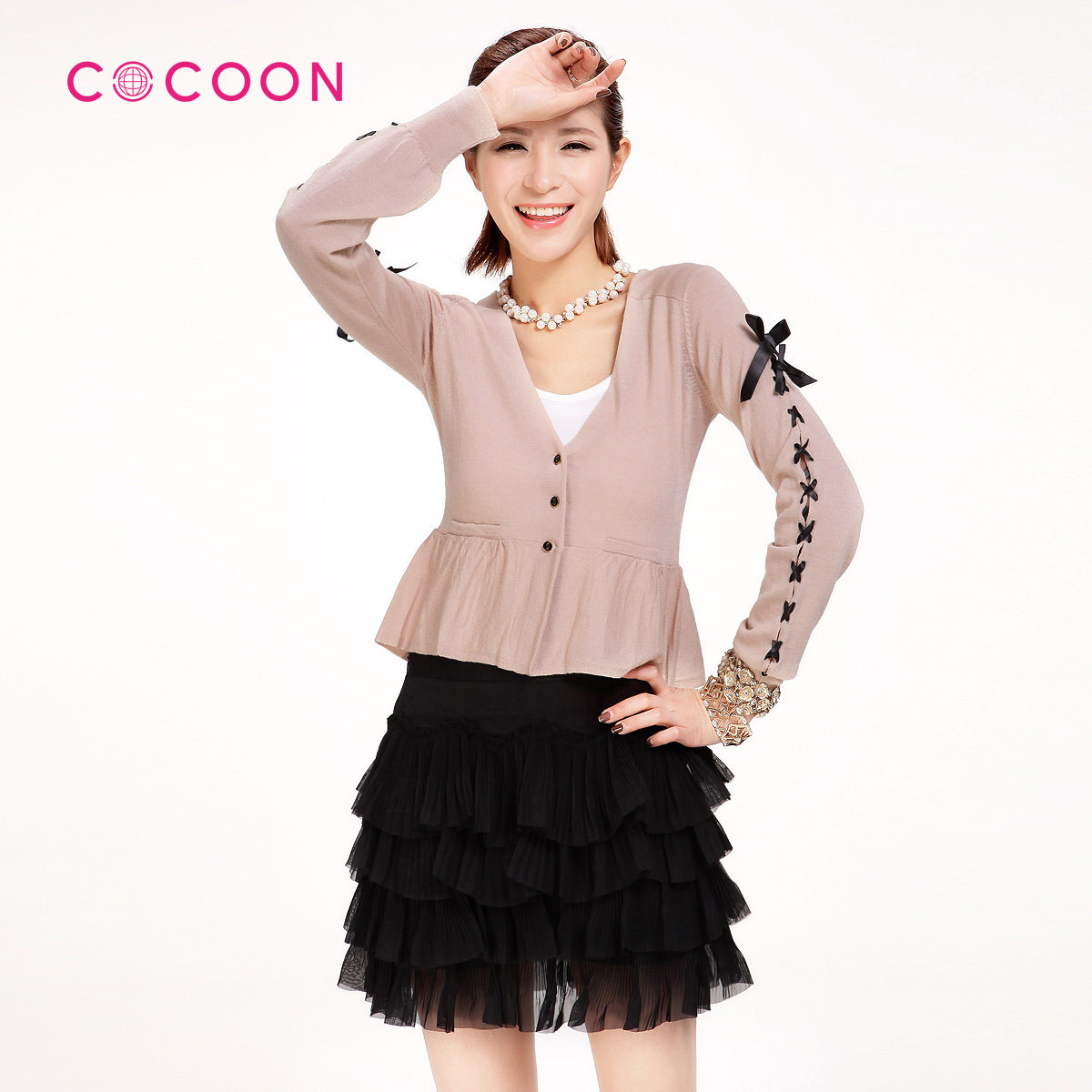 COCOON可可尼2012百搭针织开衫女款211110013原价888