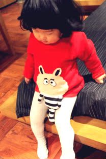 儿童加厚加绒立体小熊动物卫衣韩版休闲t男童