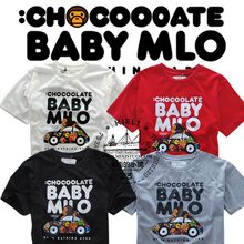 可爱CHOCOOLATE X APE BABY MILO 联名 纯棉 情侣装t恤