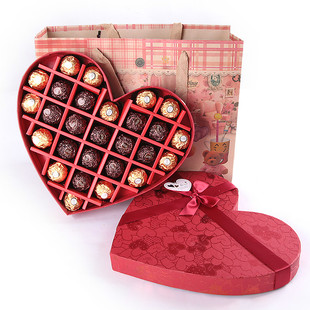  【顺丰包邮】费列罗巧克力礼盒 心形DIY盒装金莎 情人节生日礼物
