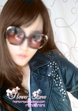 Angle Cat  黑色铆钉皮衣F21/GUESS/<span class=H>HM</span>