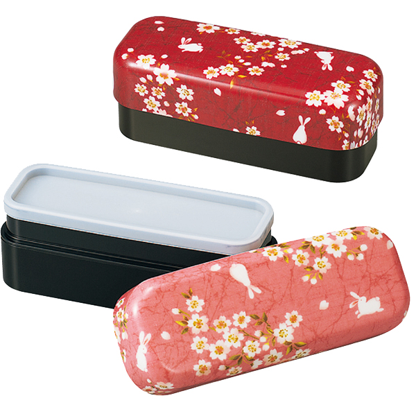 日本制长款梅下野兔漆器便当盒2层保温饭盒送筷子正品代购包邮在类目 餐饮具, 餐具, 饭盒/保温桶/保温提锅中 - 来自Buy2taobao.com提供专业的淘宝代购服务