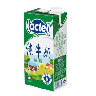  【独家代理-包邮】进口牛奶-兰特Lactel(总统)脱脂牛奶 1L*12盒