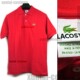原单正品Lacoste法国鳄鱼余单短袖T-shirt、T恤衫断码红色一件