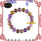 开光天然宝石级11mm紫黄晶128面手链