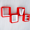 宜尚 LOVE烤漆创意格子/壁挂架/置物架/电视背景墙装饰架 隔板