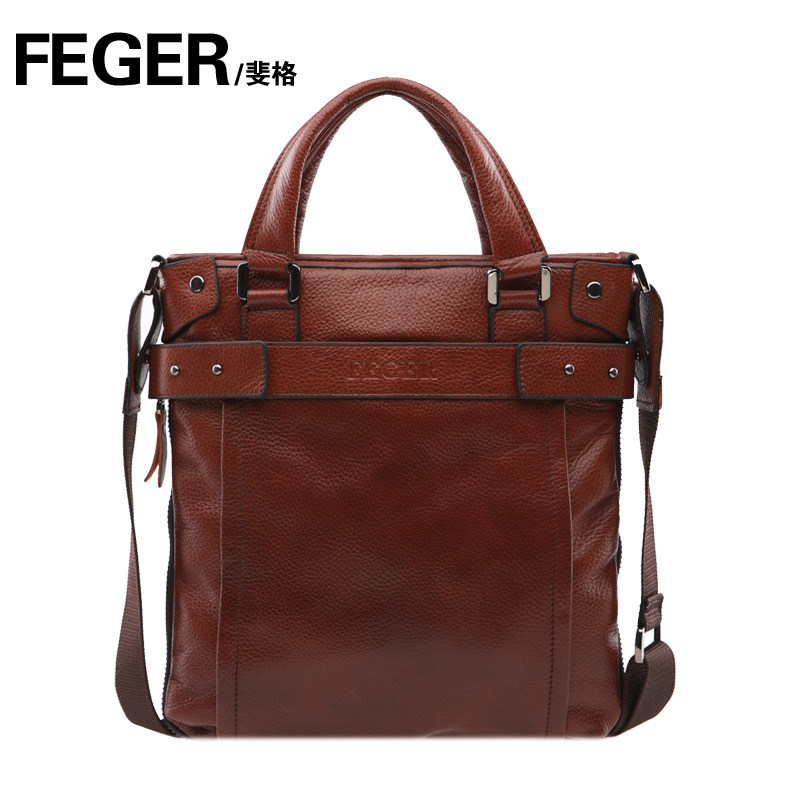 FEGER斐格 2012新款 头层牛皮 <span class=H>男士</span><span class=H>手提</span><span class=H>包</span> 休闲<span class=H>包</span>