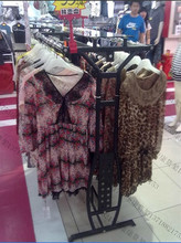 高档服装店货架 双杠落地挂衣服架子展示架龙门架中岛C-015