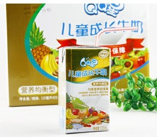  伊利QQ星儿童成长牛奶-营养均衡型(利乐包 20*125ml)京津2箱包邮