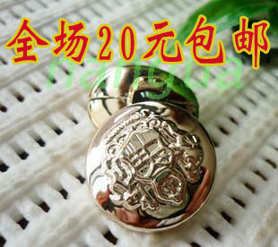 满20元包邮 纽扣扣子/大衣扣玫瑰金/青古铜/双狮非金属扣/大中小