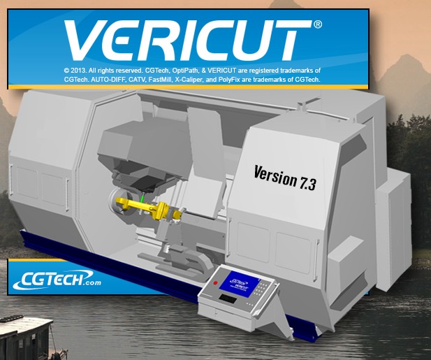 VERICUT 7.3安装数控仿真模拟软件加工中心铣