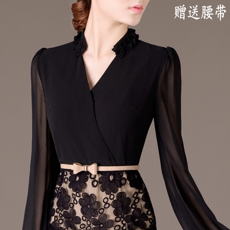 尘颜代理尘埃设计<em>女装一件代发</em>OL通勤优雅修