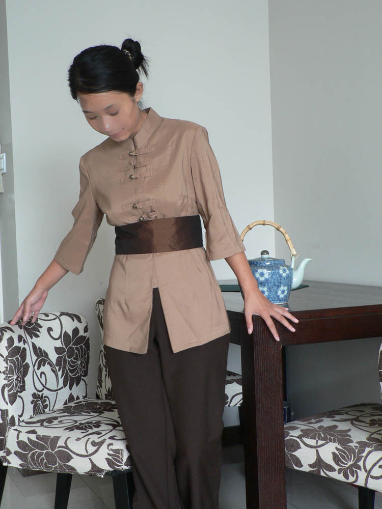 定制中式spa桑拿女子休闲会所美容养生按摩技师足服道水疗工作服|ruв категории персональные настройки/разработка услуг/DIY, платье сумки настройки, Специальные одежды, комбинезон/школьная форма/деловой костюм на заказ - от Buy2taobao.com для оказания профессиональной услуги покупки агента Taobao