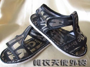 字母儿童凉鞋男童女童老北京宝宝凉鞋宝宝手工布鞋绣花鞋学步鞋子