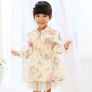  ESBEELI 品牌童装 儿童女童童装韩版春装新品上衣外套风衣