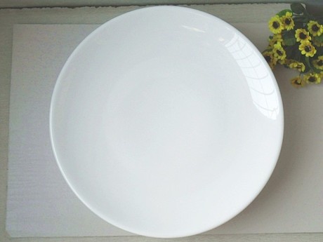 陶瓷西餐盘12寸圆盘纯白色披萨盘酒店剁椒鱼
