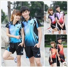 Butterfy/蝴蝶乒乓球运动服男女套装外贸正品情侣装短裤上衣