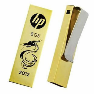 限量包邮送挂链 惠普 HP 8G U盘 v218g 龙年纪念版领夹创意优盘