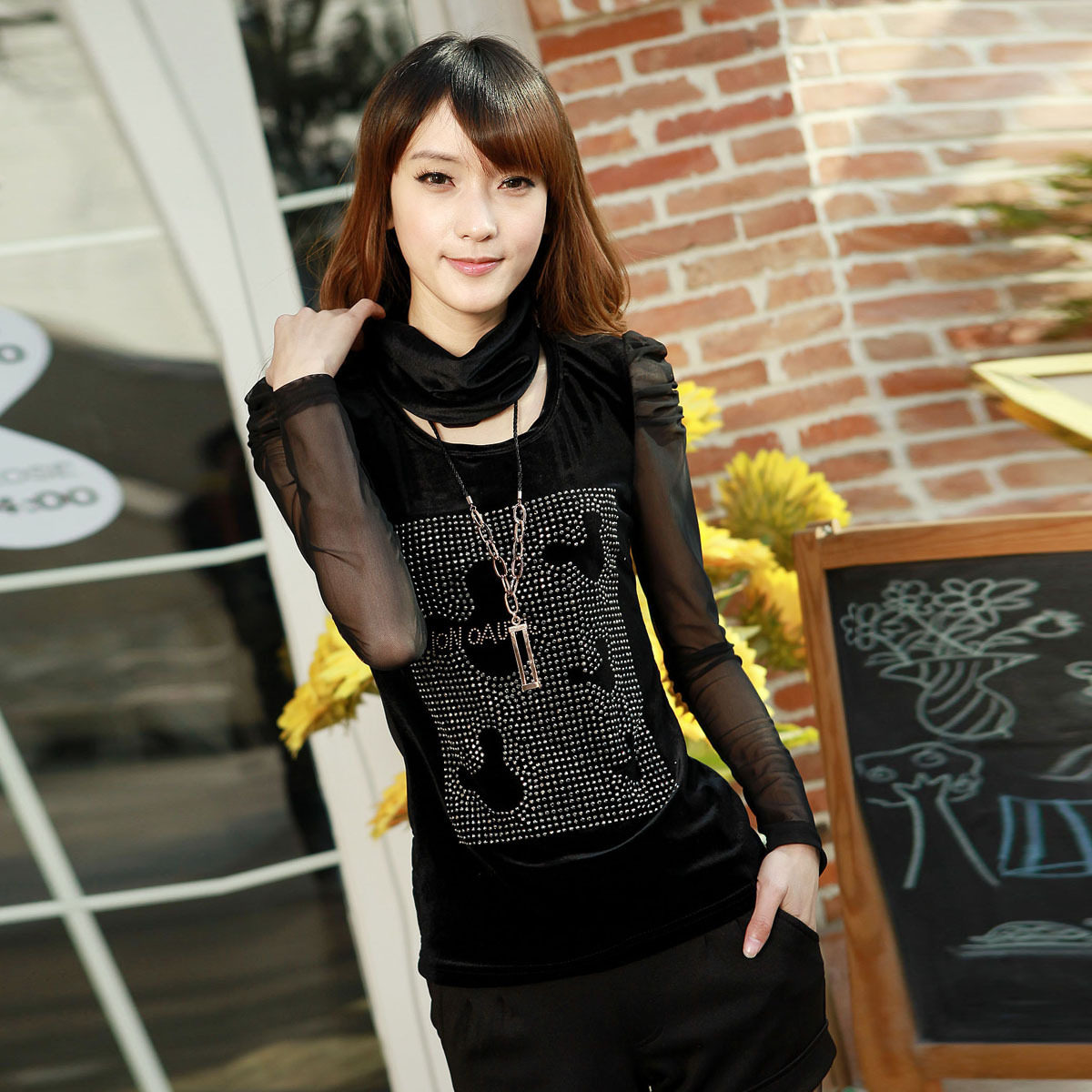 <em>天猫 淘宝商城</em>2012冬装新款女时尚棉服 毛线拼