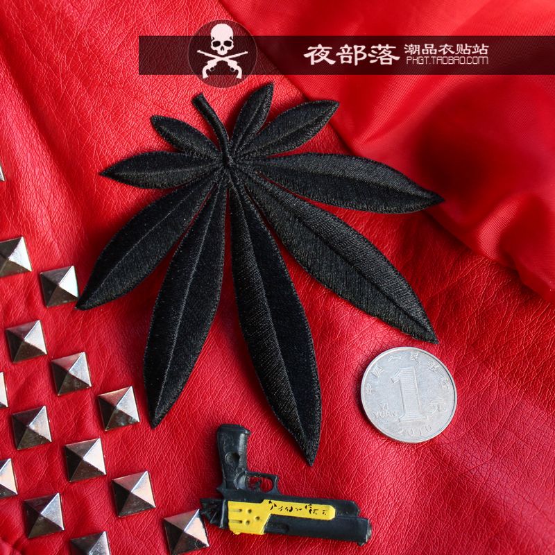雷鬼黑暗系叶子朋克个性徽章刺绣布贴DIY牛仔补丁机车 3M自粘缝烫|msdalam kategori rumah Fabrik, bahan-bahan jahitan DIY, alat dan produk siap, Aksesori jahit DIY/aksesori/aksesori, pes kain - dari Buy2taobao.com untuk memberikan perkhidmatan ejen Taobao profesional membeli