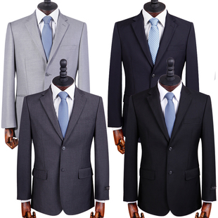  四色可选 春季男士西服套装修身免烫新郎结婚礼服商务职场西装