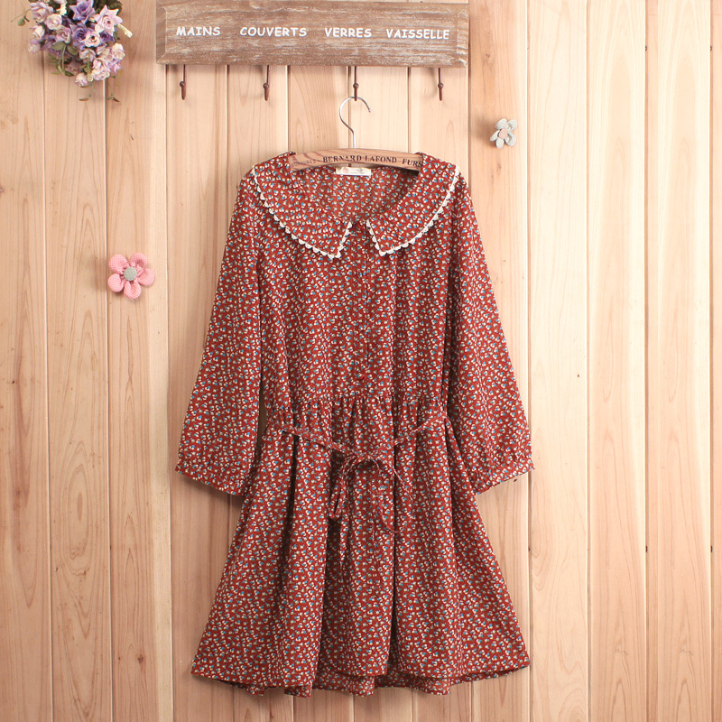 翻领可爱甜美小碎花...