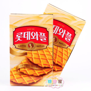  糖糖屋零食/特产食品韩国原产乐天奶油鸡蛋煎饼瓦夫饼干160(200)g