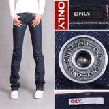 新品ONLY韩版弹力修身秋冬女裤修身显瘦牛仔裤子直筒裤