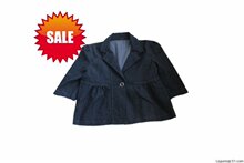 冲五钻特供 NY COLLECTION牛仔女士五分袖短外套 亏本清仓不退换