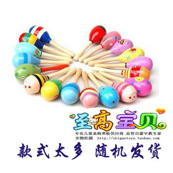 0-2 Preschool education Small sand hammer Exercise grip Beat Wooden rattle baby Souptoys initiationin the Toy/Childs/Puzzle/Building block/Model , Musical toy/Children's Musical Instruments , Sand Hammer/Sand egg/Maracas category - from Buy2taobao.com to provide professional Taobao agent buy service