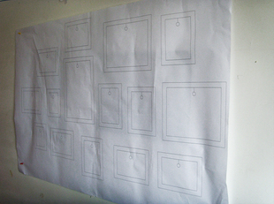 照片墙模板图纸印刷定制相框模板打印