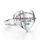 tiffany925纯银戒指 大桃心戒