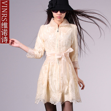[年终大促] 狂欢节女外套 2011新 冬装欧美欧根纱mm女士风衣