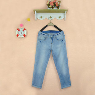 <span class=H>Etam</span>艾格ES2012夏装新品正品浅色牛仔短裤/中裤5 7分裤114