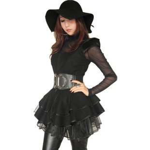 蔷薇岛屿QD103 马毛<em>肩</em> <em>收</em>腰 荷叶裙摆 衬裙2件