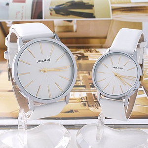  正品韩国Julius聚利时品牌专柜时尚皮带情侣手表一对表石英表防水